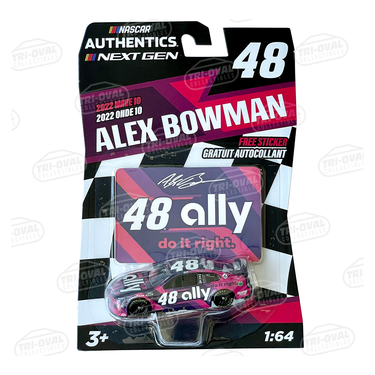 Alex Bowman 2022 Wave 10 NASCAR Authentics 1 64 Die cast Tri