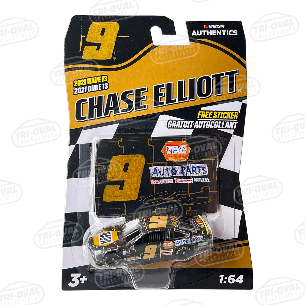 Chase Elliott NASCAR Authentics 2021 Wave 13 Diecast Tri oval