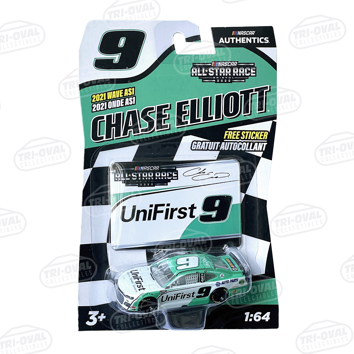 Chase Elliott NASCAR Authentics 1 64 Die cast 2021 Wave AS1 Tri