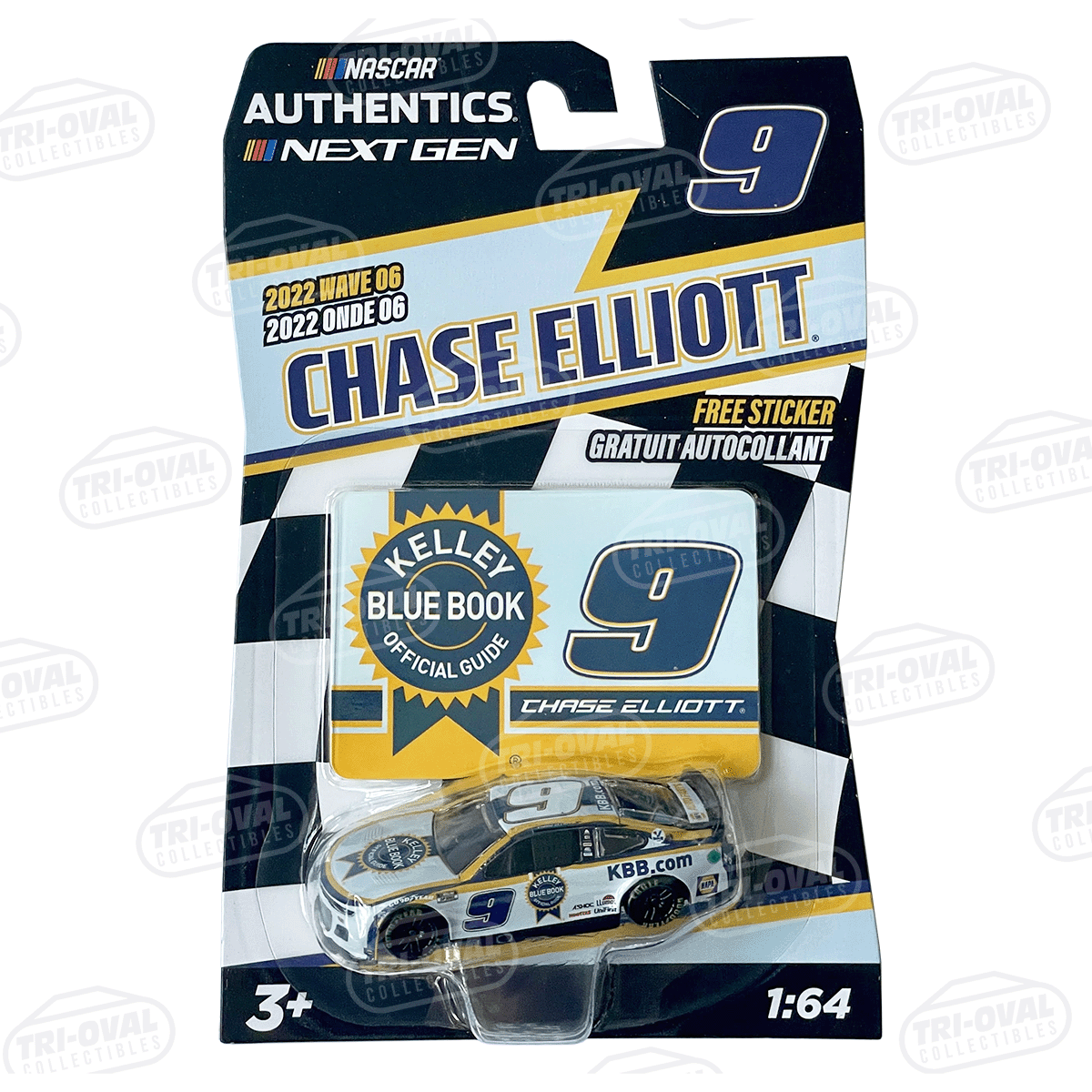 Chase Elliott NASCAR Authentics 1 64 Die cast 2022 Wave 6 Tri