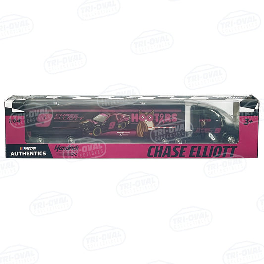 Chase Elliott Hooters Give a Hoot Pink 1:64 Scale Hauler NASCAR Authentics 2021 Wave 1