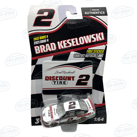 Brad Keselowski Discount Tire 2021 Wave 4 NASCAR Authentics 1:64 Diecast