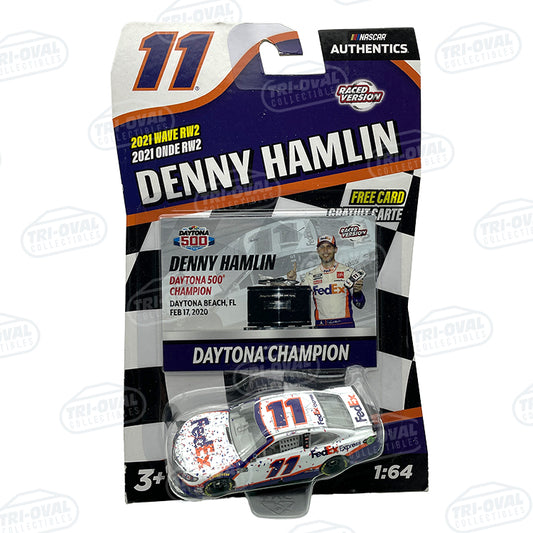 Denny Hamlin FedEx Daytona 500 Win 2021 Wave RW2 NASCAR Authentics 1:64 Diecast