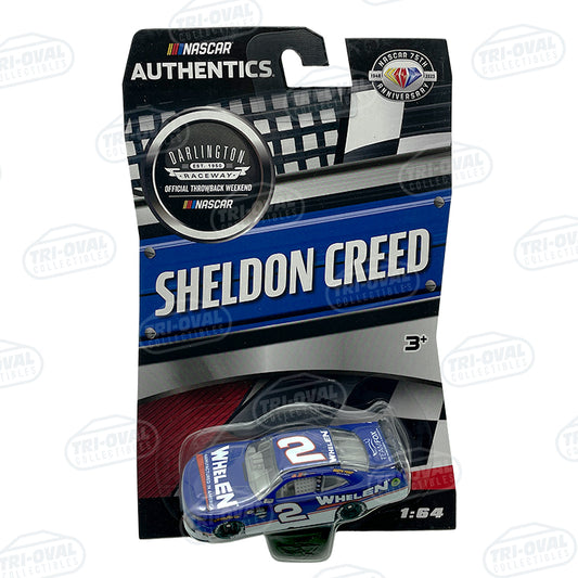 Sheldon Creed #2 Whelen 2023 Darlington Throwback Wave NASCAR Authentics 1:64 Diecast
