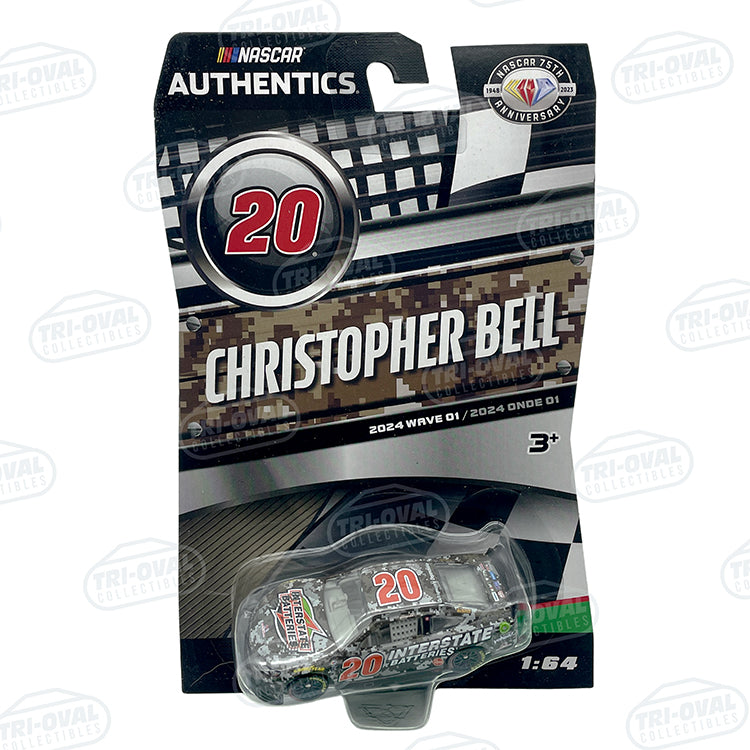 Christopher Bell #20 Interstate Batteries Patriotic 2024 Wave 1 NASCAR Authentics 1:64 Diecast