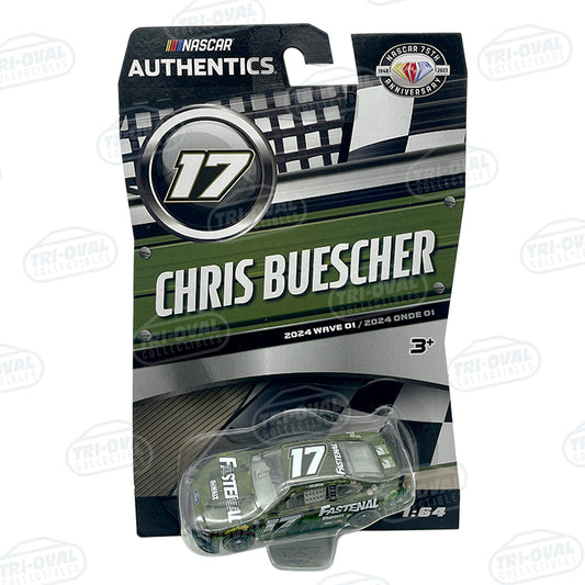 Chris Buescher #17 Fastenal Patriotic 2024 Wave 1 NASCAR Authentics 1:64 Diecast