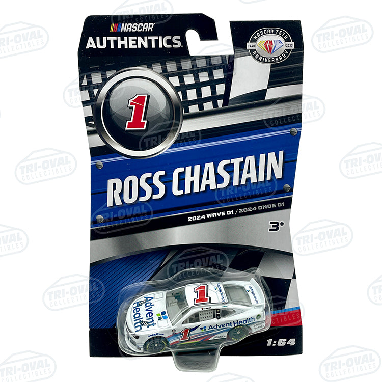 Ross Chastain #1 Advent Health Patriotic 2024 Wave 1 NASCAR Authentics 1:64 Diecast