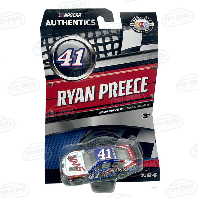 Ryan Preece #41 Haas Tooling Patriotic 2024 Wave 1 NASCAR Authentics 1:64 Diecast