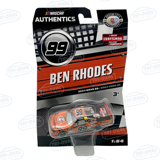 Ben Rhodes Kubota Champion 2024 Wave 3 NASCAR Authentics 1:64 Diecast