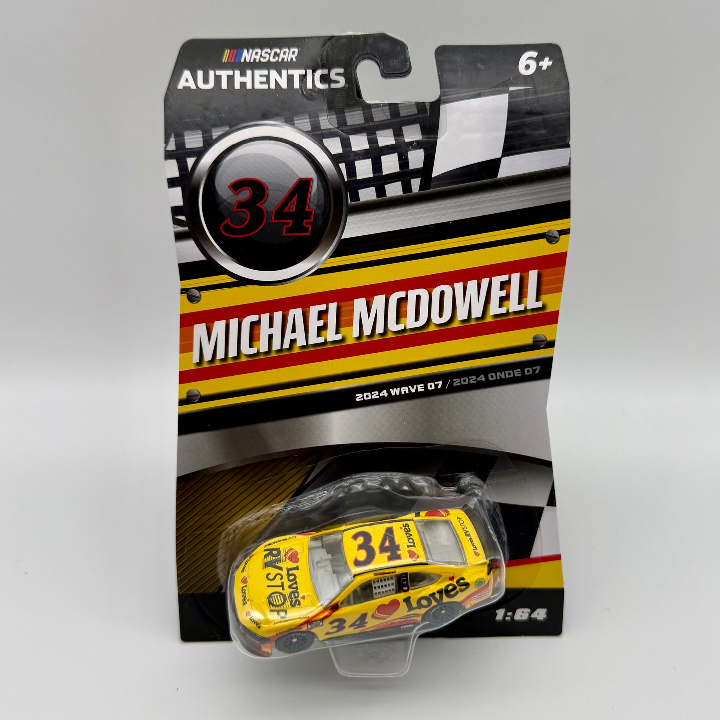 Michael McDowell Love's RV Stop 2024 Wave 7 NASCAR Authentics 1:64 Diecast