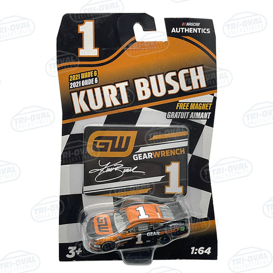 Kurt Busch GEARWRENCH 2021 Wave 6 NASCAR Authentics 1:64 Diecast