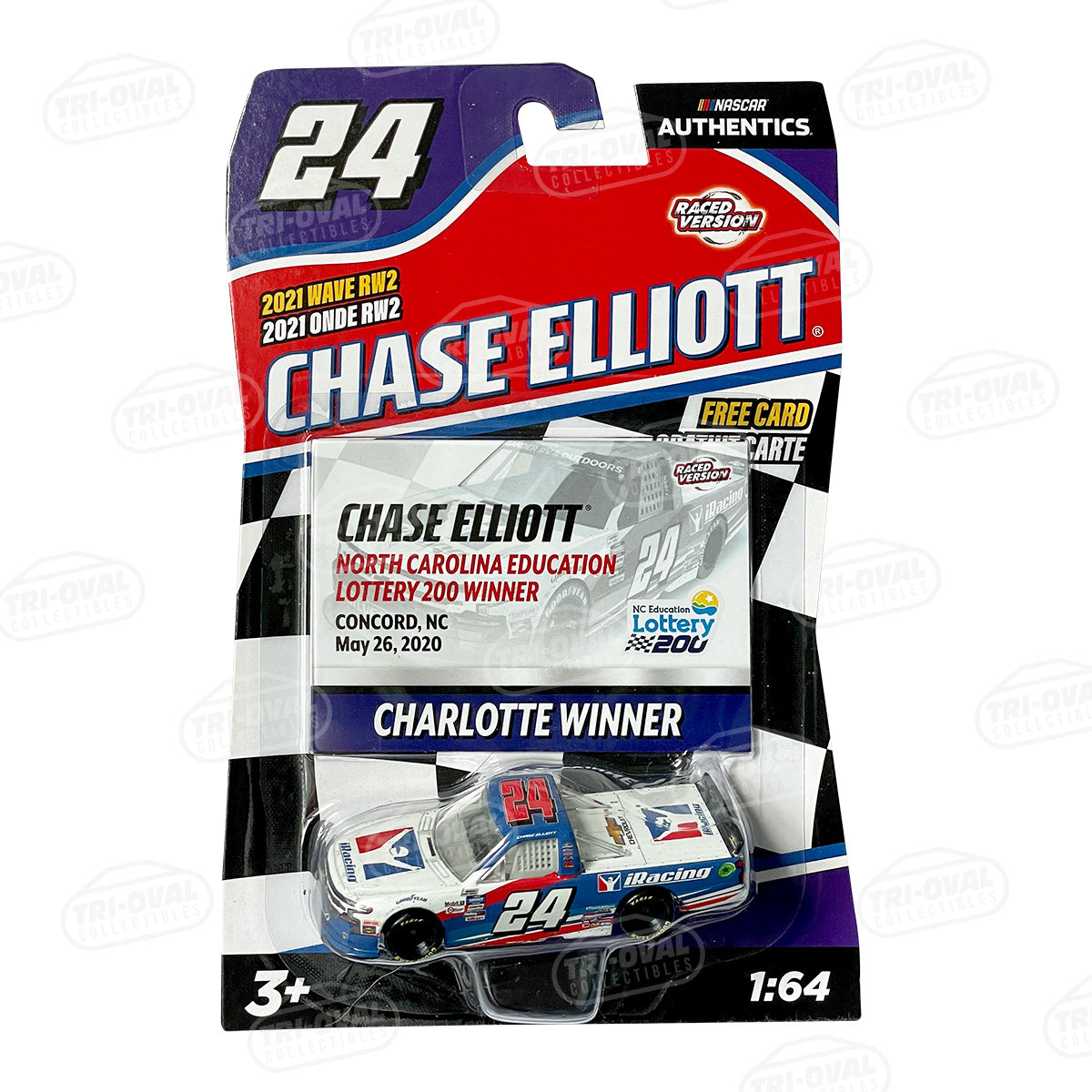 Chase Elliott 2021 Wave RW2 NASCAR Authentics 1:64 Die-cast
